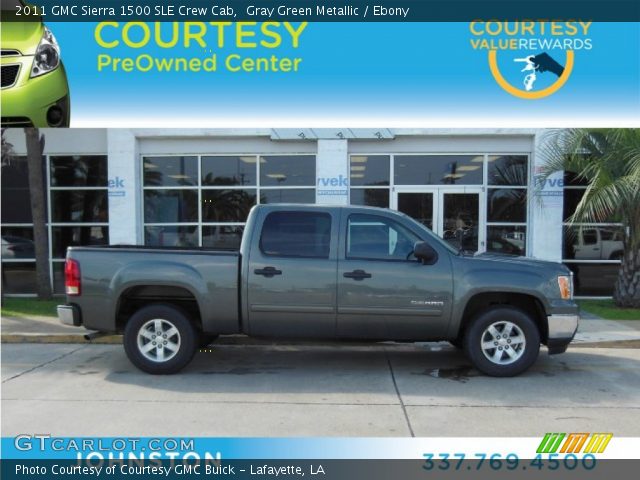 2011 GMC Sierra 1500 SLE Crew Cab in Gray Green Metallic