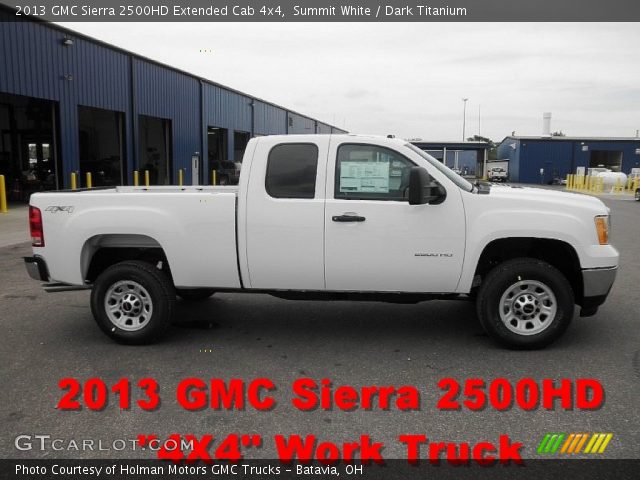 2013 GMC Sierra 2500HD Extended Cab 4x4 in Summit White