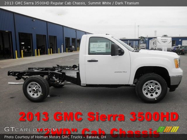 2013 GMC Sierra 3500HD Regular Cab Chassis in Summit White