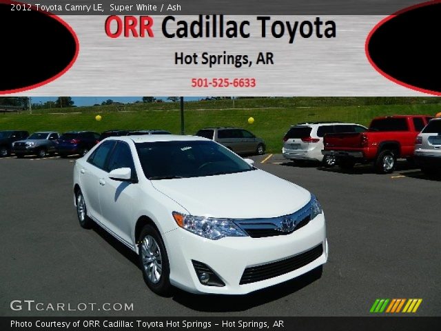 2012 Toyota Camry LE in Super White