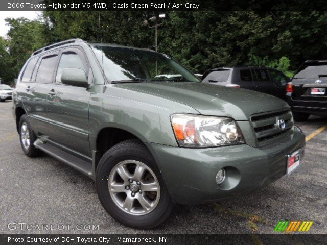2006 Toyota Highlander V6 4WD in Oasis Green Pearl