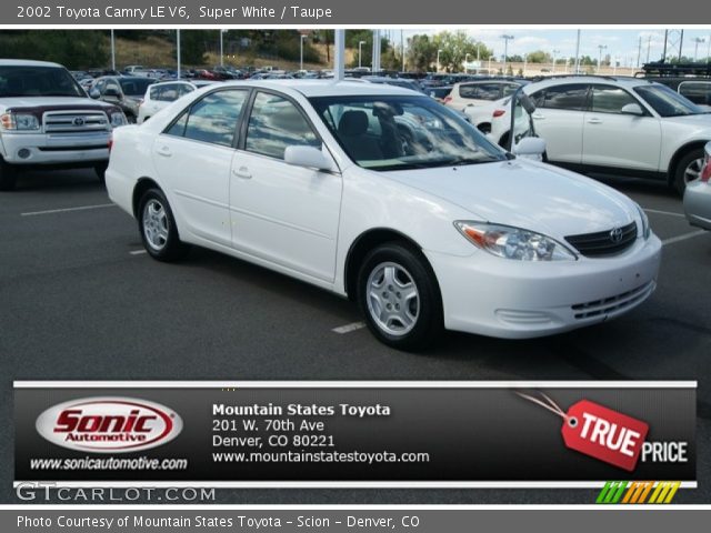 2002 Toyota Camry LE V6 in Super White