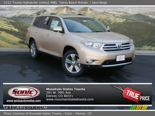 2012 Toyota Highlander Limited 4WD in Sandy Beach Metallic