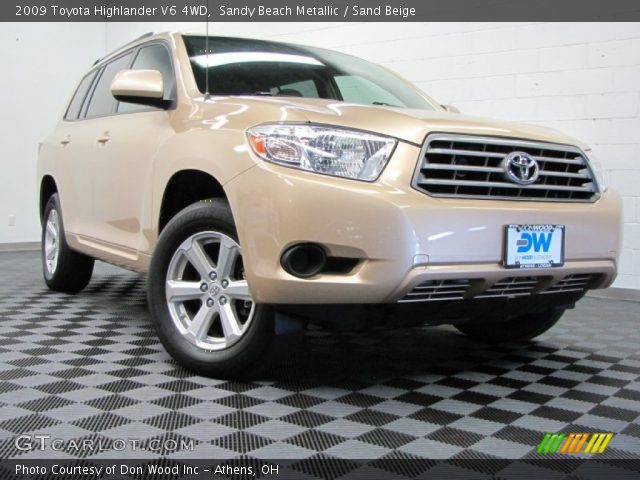 2009 Toyota Highlander V6 4WD in Sandy Beach Metallic