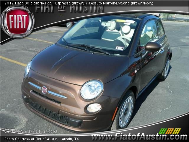 2012 Fiat 500 c cabrio Pop in Espresso (Brown)