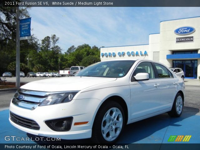 2011 Ford Fusion SE V6 in White Suede