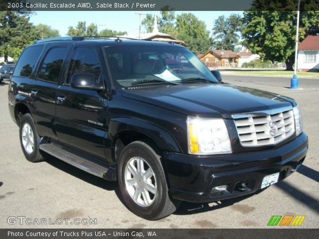 2003 Cadillac Escalade AWD in Sable Black