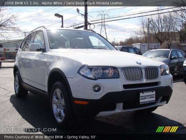 2008 BMW X3 3.0si in Alpine White