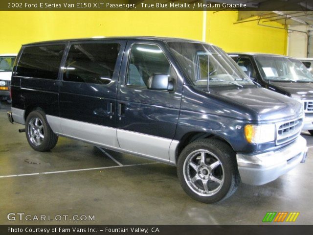 2002 Ford E Series Van E150 XLT Passenger in True Blue Metallic