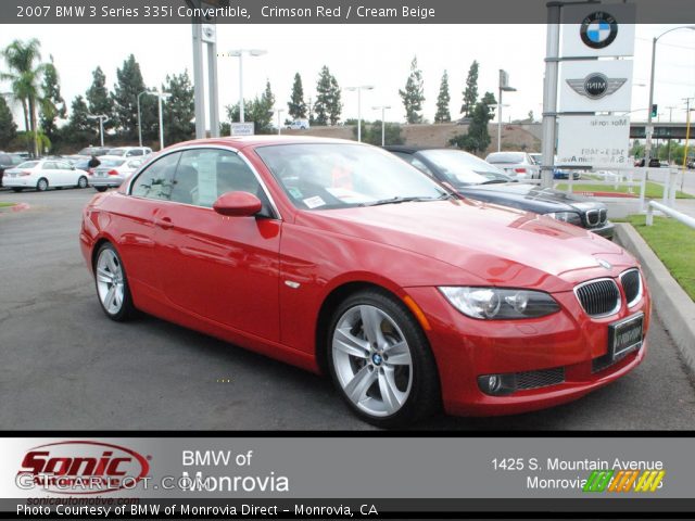 2007 BMW 3 Series 335i Convertible in Crimson Red