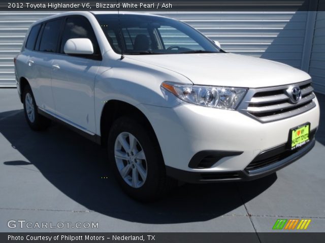 2012 Toyota Highlander V6 in Blizzard White Pearl