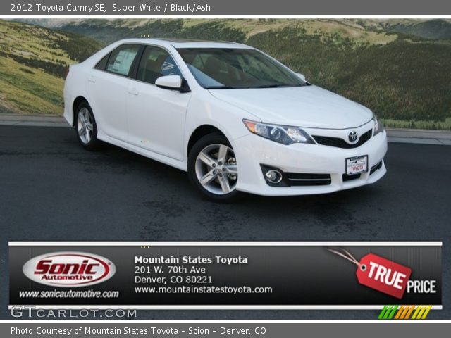 2012 Toyota Camry SE in Super White