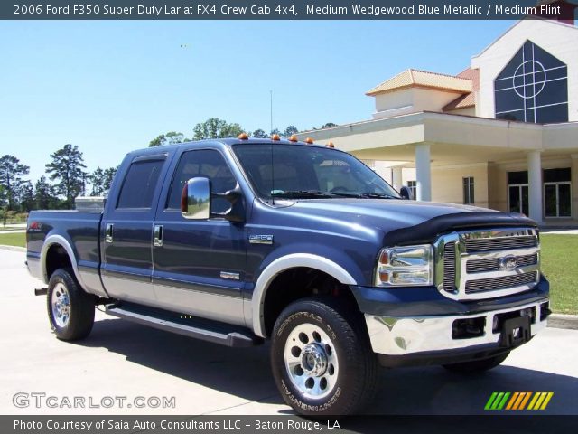 2006 Ford F350 Super Duty Lariat FX4 Crew Cab 4x4 in Medium Wedgewood Blue Metallic