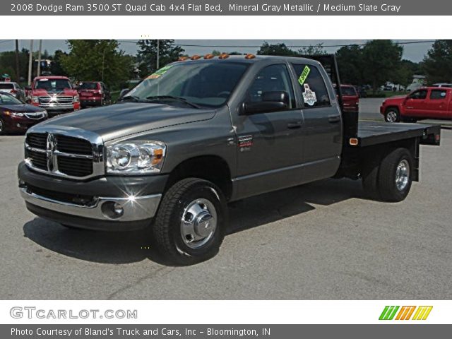 2008 Dodge Ram 3500 ST Quad Cab 4x4 Flat Bed in Mineral Gray Metallic