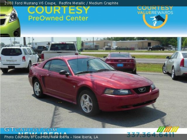 2003 Ford Mustang V6 Coupe in Redfire Metallic
