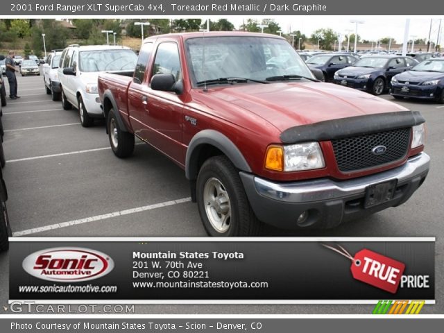 2001 Ford Ranger XLT SuperCab 4x4 in Toreador Red Metallic