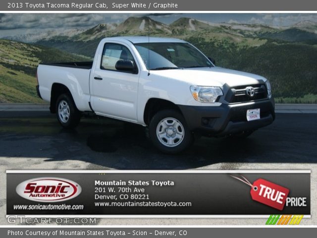 2013 Toyota Tacoma Regular Cab in Super White