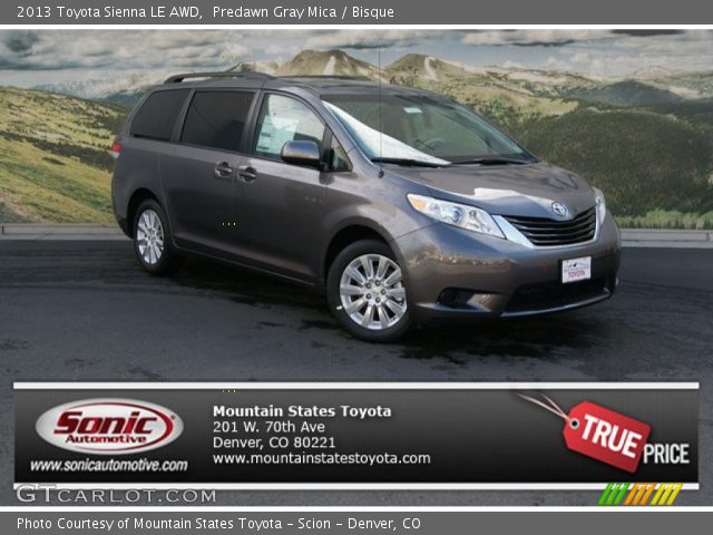 2013 Toyota Sienna LE AWD in Predawn Gray Mica