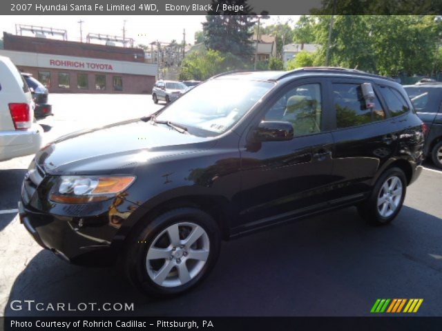 2007 Hyundai Santa Fe Limited 4WD in Ebony Black