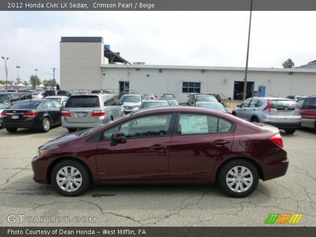2012 Honda Civic LX Sedan in Crimson Pearl