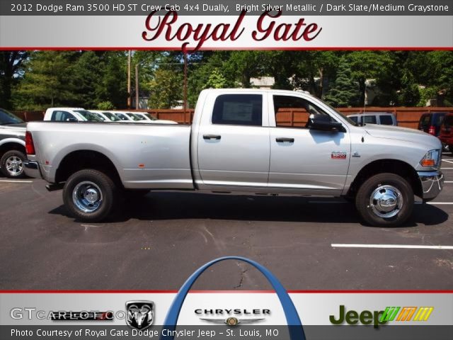 2012 Dodge Ram 3500 HD ST Crew Cab 4x4 Dually in Bright Silver Metallic