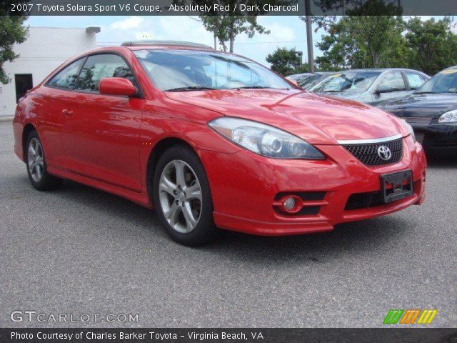 2007 Toyota Solara Sport V6 Coupe in Absolutely Red