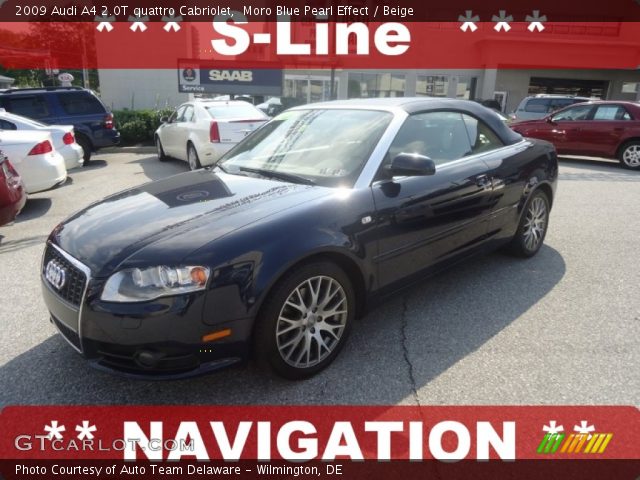 2009 Audi A4 2.0T quattro Cabriolet in Moro Blue Pearl Effect