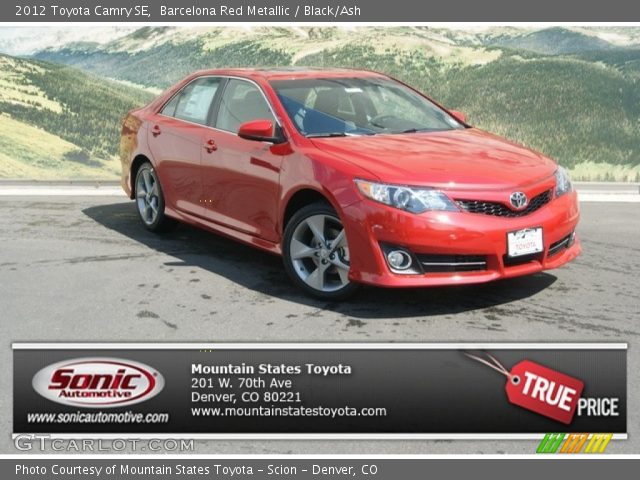 2012 Toyota Camry SE in Barcelona Red Metallic