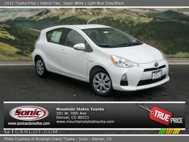 2012 Toyota Prius c Hybrid Two in Super White