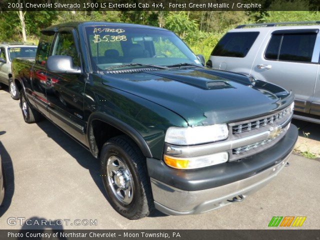 2001 Chevrolet Silverado 1500 LS Extended Cab 4x4 in Forest Green Metallic