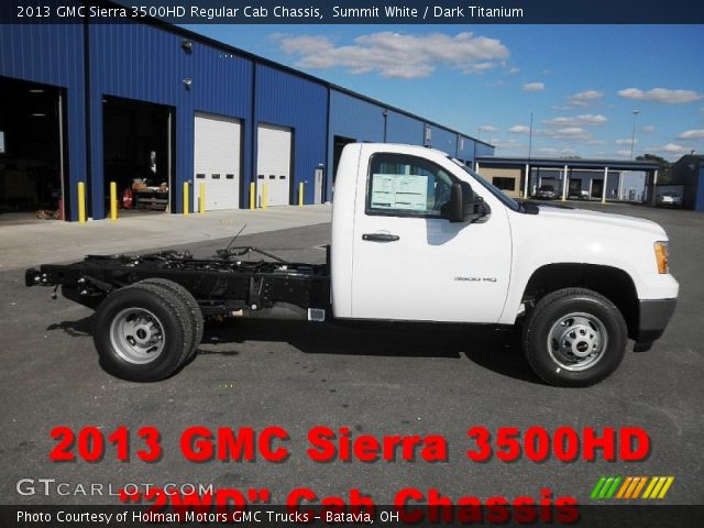 2013 GMC Sierra 3500HD Regular Cab Chassis in Summit White