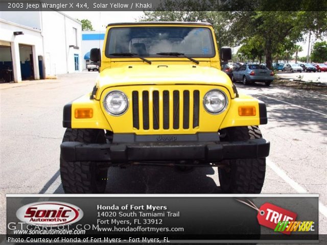2003 Jeep Wrangler X 4x4 in Solar Yellow