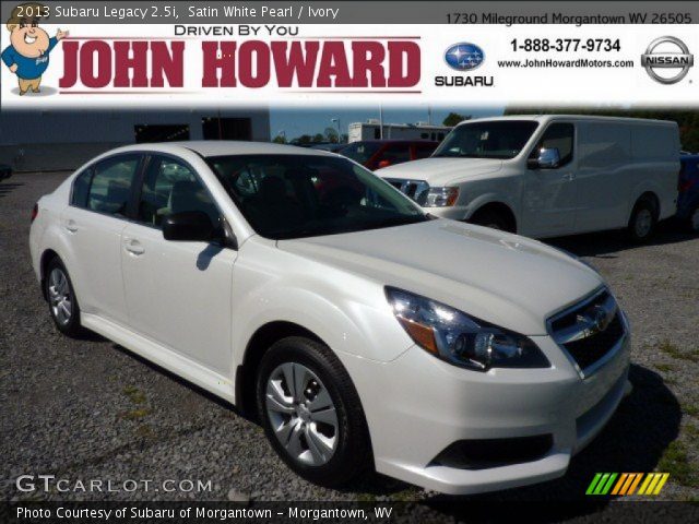 2013 Subaru Legacy 2.5i in Satin White Pearl