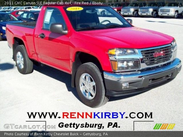 2011 GMC Canyon SLE Regular Cab 4x4 in Fire Red