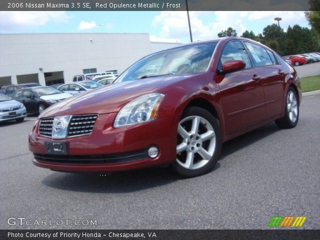 2006 Nissan Maxima 3.5 SE in Red Opulence Metallic
