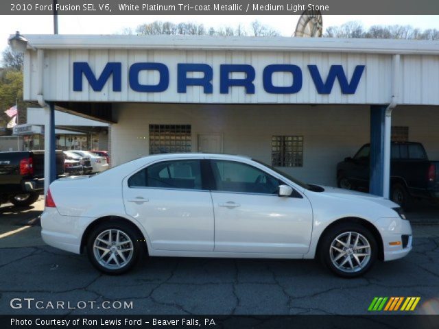 2010 Ford Fusion SEL V6 in White Platinum Tri-coat Metallic