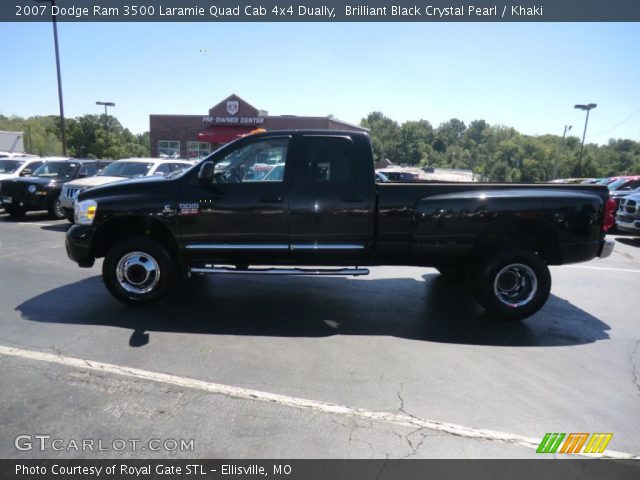 2007 Dodge Ram 3500 Laramie Quad Cab 4x4 Dually in Brilliant Black Crystal Pearl