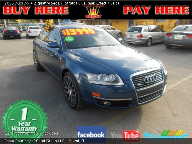 2005 Audi A6 4.2 quattro Sedan in Stratos Blue Pearl Effect