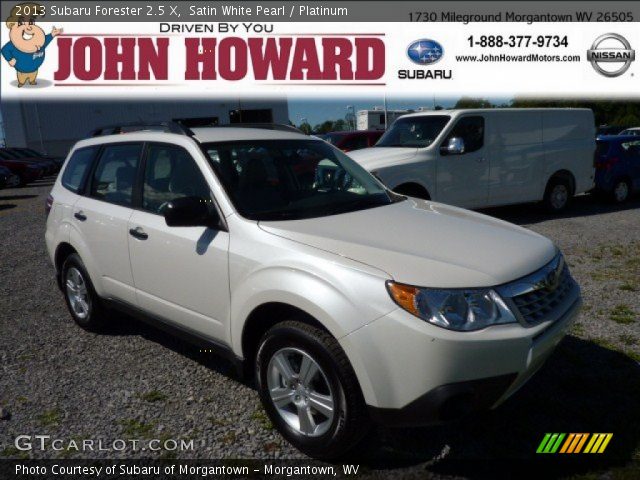 2013 Subaru Forester 2.5 X in Satin White Pearl