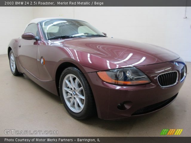 2003 BMW Z4 2.5i Roadster in Merlot Red Metallic