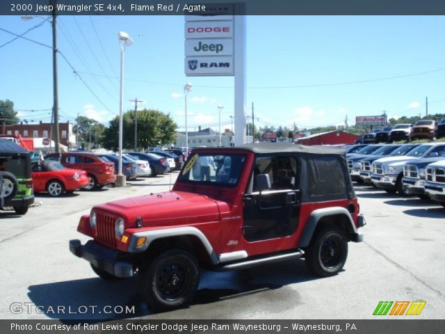 2000 Jeep Wrangler SE 4x4 in Flame Red
