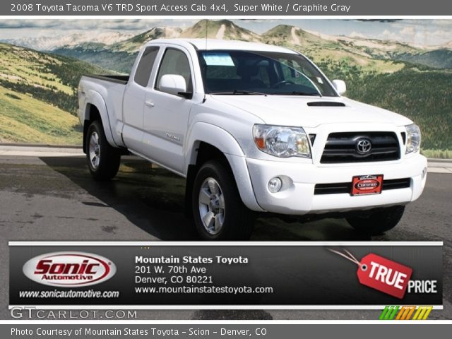 2008 Toyota Tacoma V6 TRD Sport Access Cab 4x4 in Super White