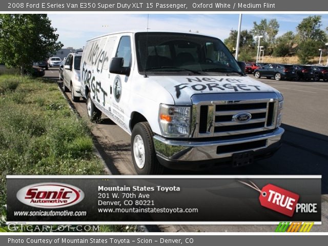 2008 Ford E Series Van E350 Super Duty XLT 15 Passenger in Oxford White