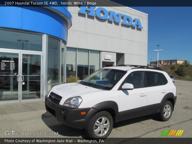 2007 Hyundai Tucson SE 4WD in Nordic White