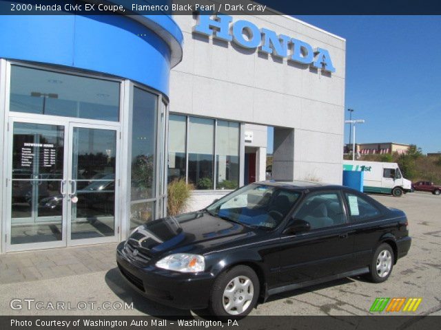 2000 Honda Civic EX Coupe in Flamenco Black Pearl