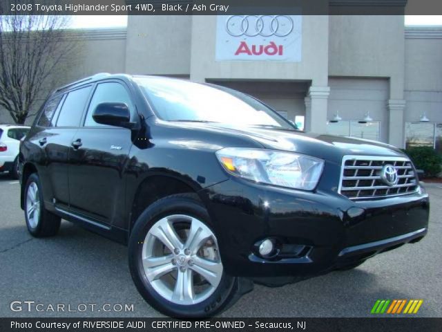 2008 Toyota Highlander Sport 4WD in Black