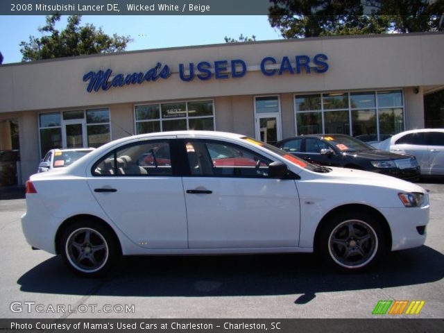 2008 Mitsubishi Lancer DE in Wicked White