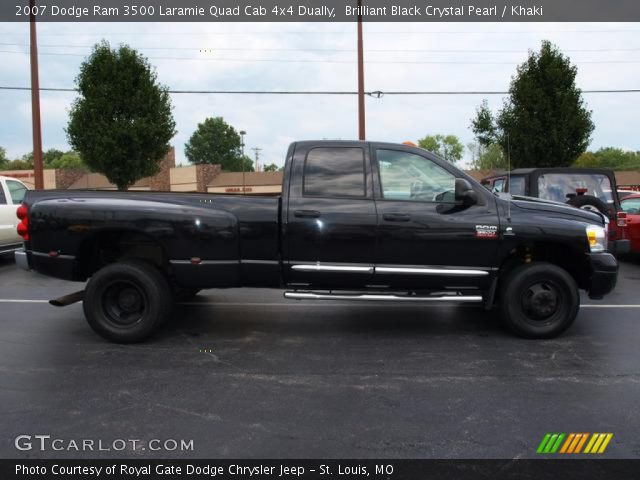 2007 Dodge Ram 3500 Laramie Quad Cab 4x4 Dually in Brilliant Black Crystal Pearl