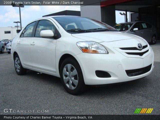2008 Toyota Yaris Sedan in Polar White