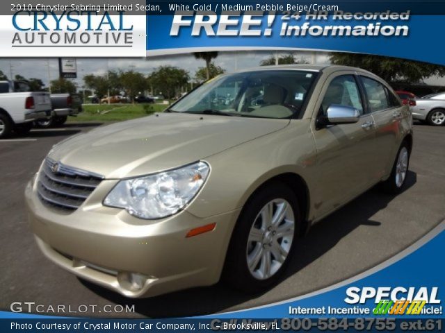 2010 Chrysler Sebring Limited Sedan in White Gold
